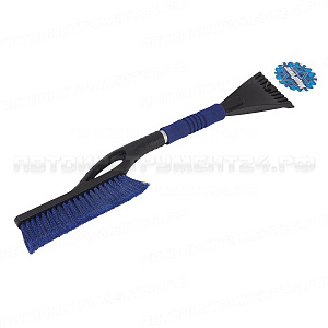 Щетка M-71027BL для снега со скребком и мягкой ручкой 60см BLUE MEGAPOWER /1/36 NEW